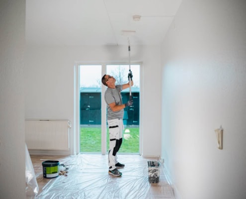 Maling af loft i flyttebolig